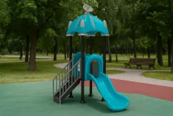 Parque infantil Orion instalado en un parque publico